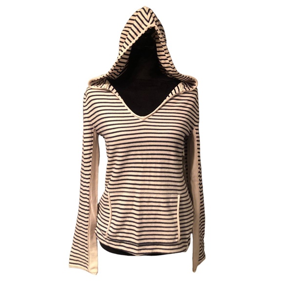 Roxy Tops - Roxy Blue & White Striped Hoodie size X-Large